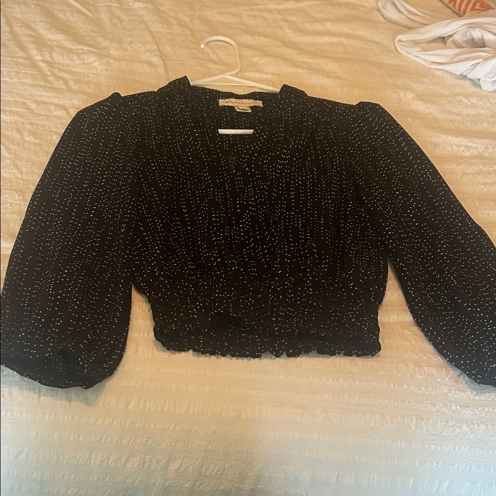 Elegant Black and White Women's Blouse